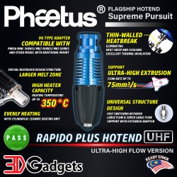 Phaetus Rapido Plus Hotend-UHF Ultra-High Flow for 3D Printer