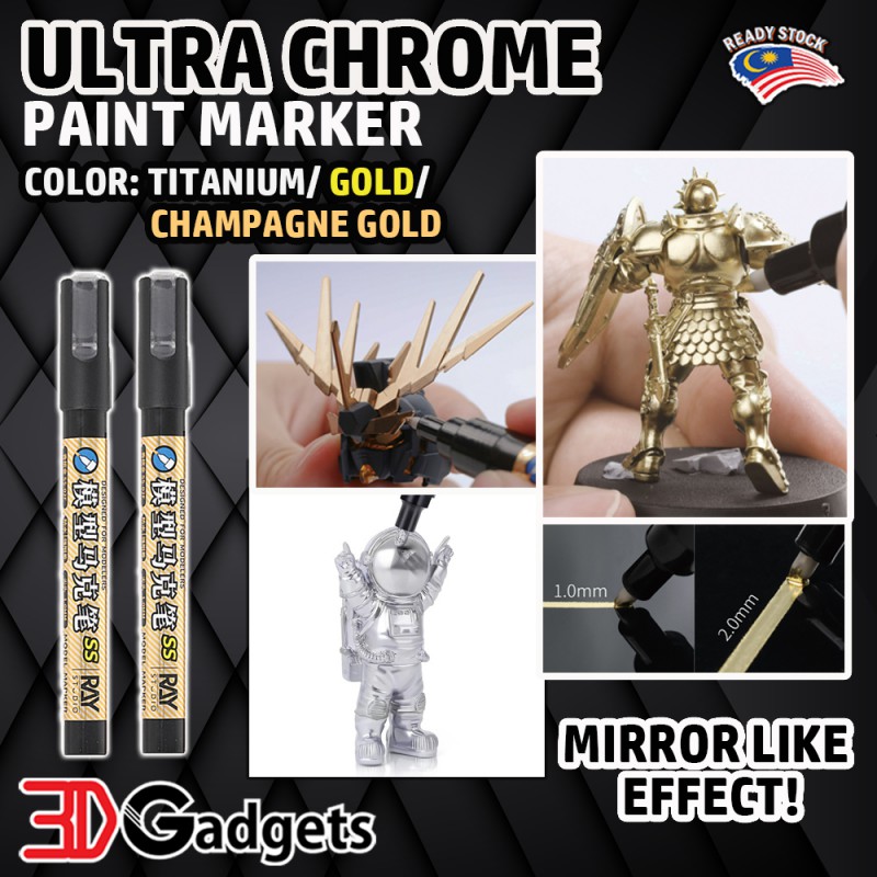 Ultra Chrome Paint Marker for Model Painting Coloring 3D Prints