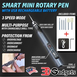 Smart Mini Rotary Pen USB Battery Recharge for 3D Printed Object