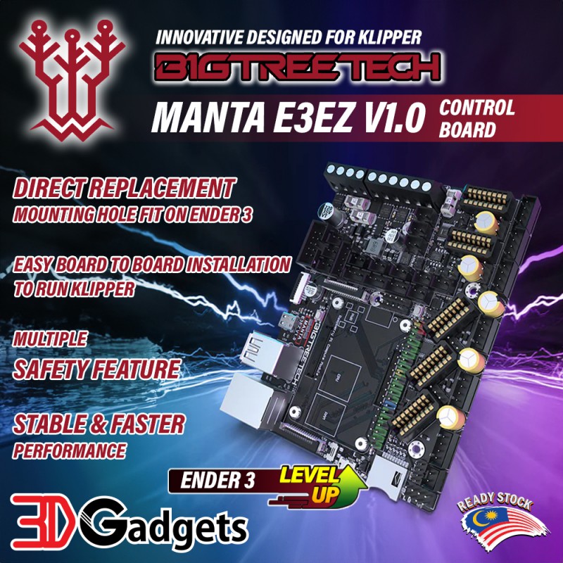 BIGTREETECH Manta E3EZ Mainboard Upgrade to Klipper for FDM 3D Printer