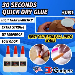 Quick Dying Glue 50ML for PLA ABS PETG 3D Printed Parts