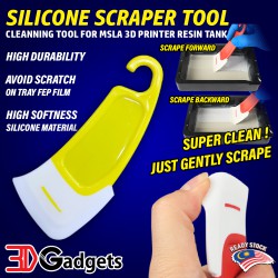 Silicone Scraper Tool Cleaning Tool for MSLA 3D Printer Resin Tank