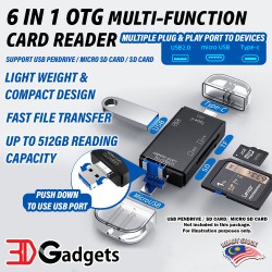6 in 1 Multi-Function OTG Card Reader