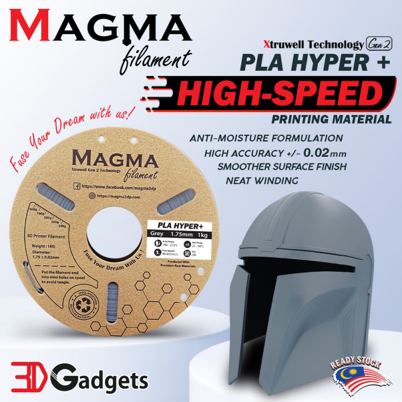 Magma PLA HYPER+ 3D Printer Filament 1.75mm 1KG