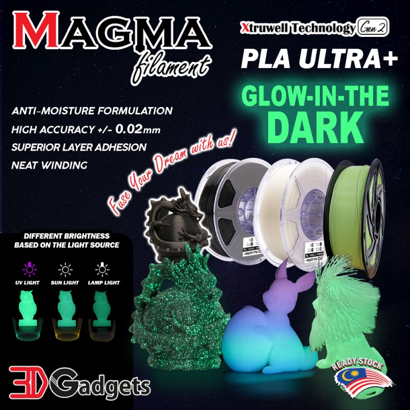 Magma Glow In The Dark PLA Ultra+ Series 1.75mm 1KG