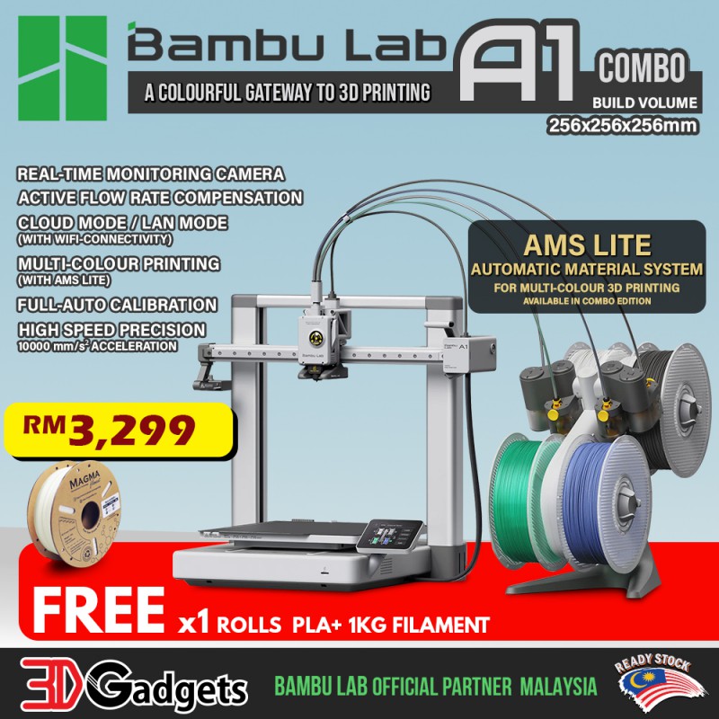 BAMBU LAB A1/ A1 COMBO AMS LITE HIGH SPEED FDM 3D PRINTER