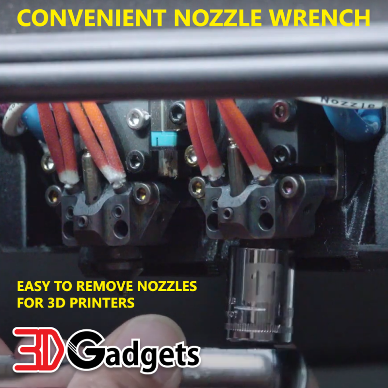 Nozzle Socket Wrench Included With Hex Sockets | 3D Gadgets Malaysia