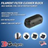 Filament Filter Cleaner Block for 1.75mm / 2.85mm Diameter Filament