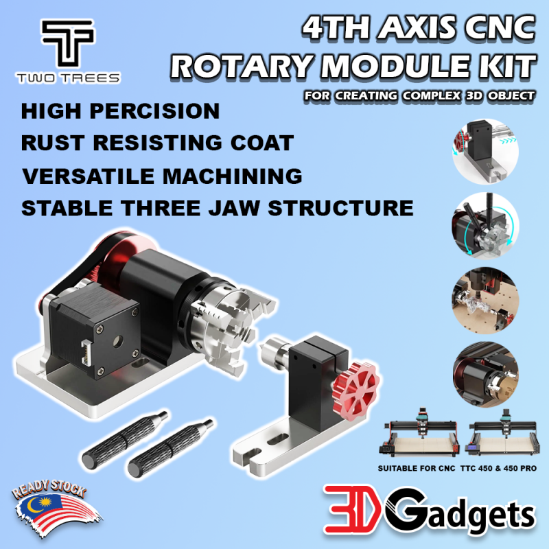 TwoTrees 4th Axis C&C Module Kit For Creating Complex 3D Object