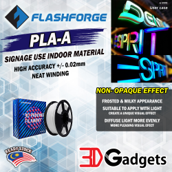 FlashForge PLA-A / PETG-A 1.75mm 1KG for Advertising Channel Letter (Light Pass- Through)