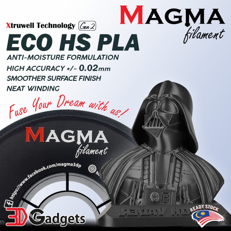Magma ECO HS PLA Filament High Speed Printing 1.75mm 1KG for FDM 3D Printer