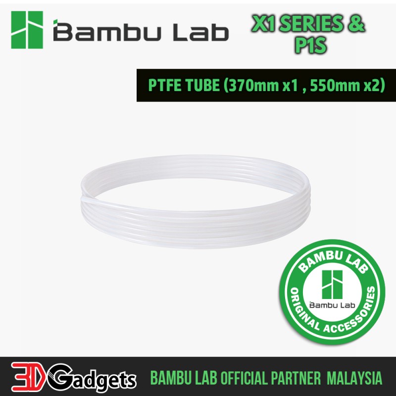 Bambu Lab PTFE Tube for X1 Series/ P1S (370mm x1 , 550mm x2) FDM 3D Printer