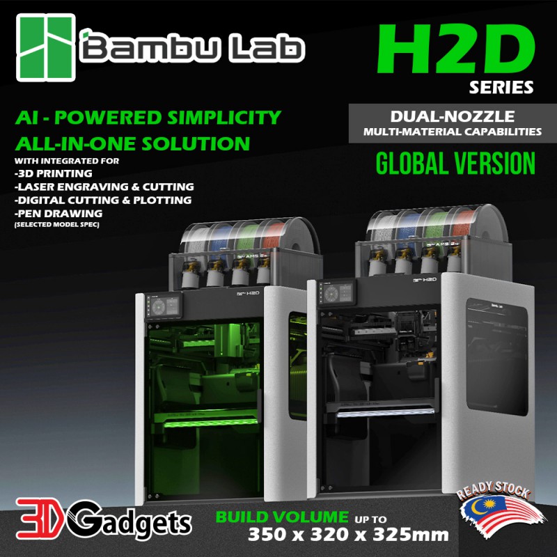 Bambu Lab H2D Series Dual Nozzle & High Speed 3D Printer