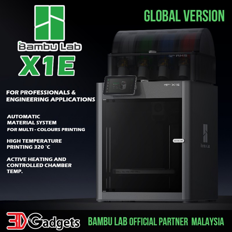 Bambu Lab X1E Combo AMS High Speed & High Temp 3D Printer