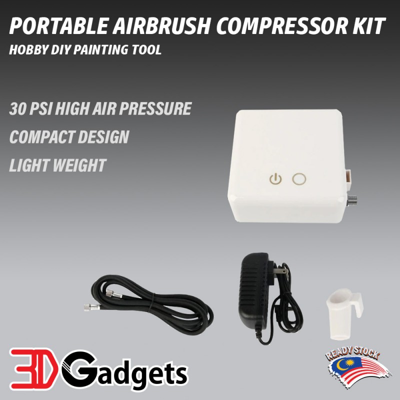 Portable Airbursh Compressor Kit