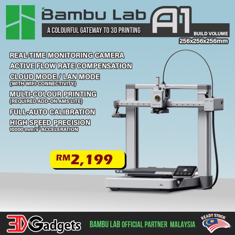 BAMBU LAB A1/ A1 COMBO AMS LITE HIGH SPEED FDM 3D PRINTER