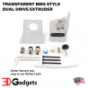 TRANSPARENT BMG style Dual Drive Extruder
