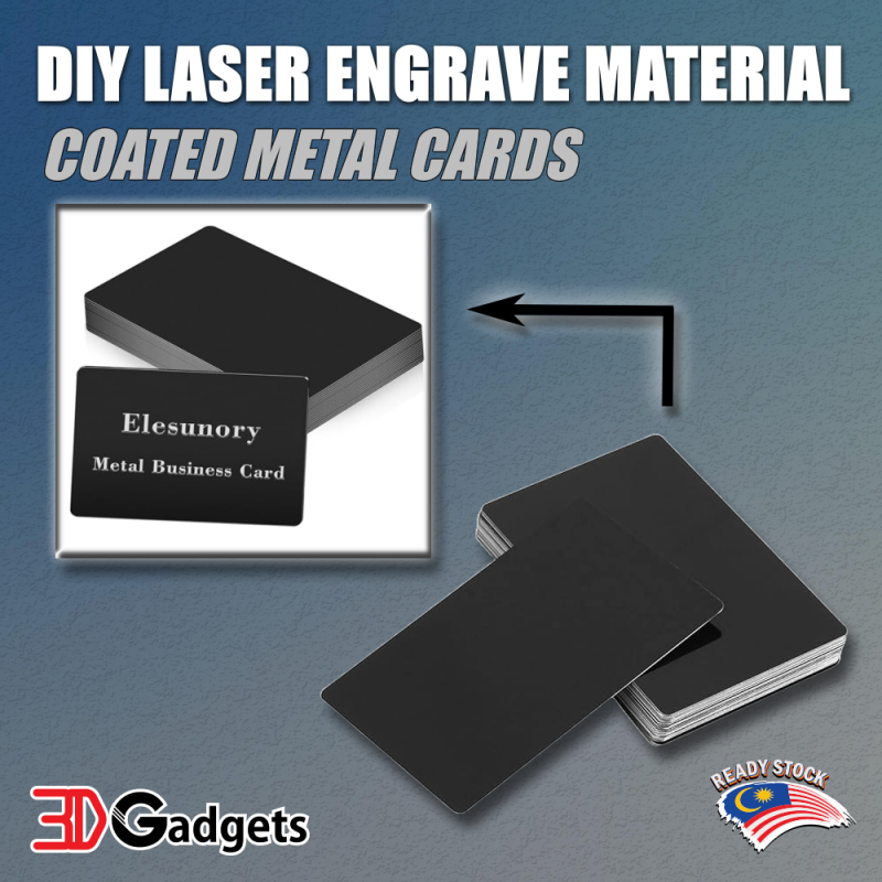 DIY Laser Engrave Material Coated Metal Card (50pcs)