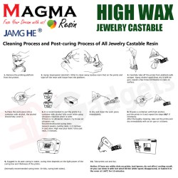 Magma x Jamghe Jewelry Castable HIGH WAX Resin 500g for 3D Printer LCD MSLA Anycubic Elegoo Flashforge Phrozen