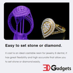 Magma x Jamghe Jewelry Castable X CAST Resin 500g for 3D Printer LCD MSLA Anycubic Elegoo Flashforge Phrozen