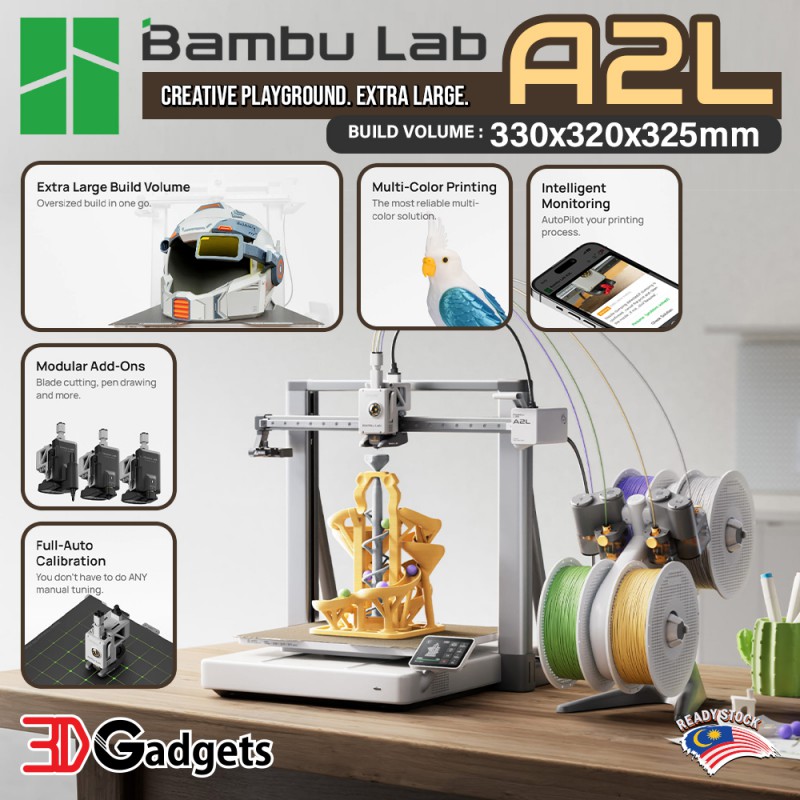BAMBU LAB A2L / A2L COMBO AMS LITE LARGE BUILD VOLUME FDM 3D PRINTER