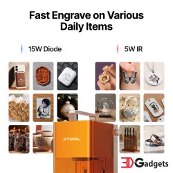 xTool F2 15W Diode + 5W IR Portable Dual Laser Engraver with 50MP Camera