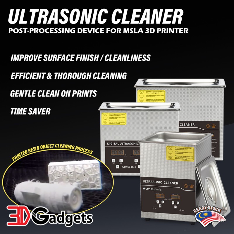 Ultrasonic Cleaner High Frequency with Heating Feature for Resin 3D Printed