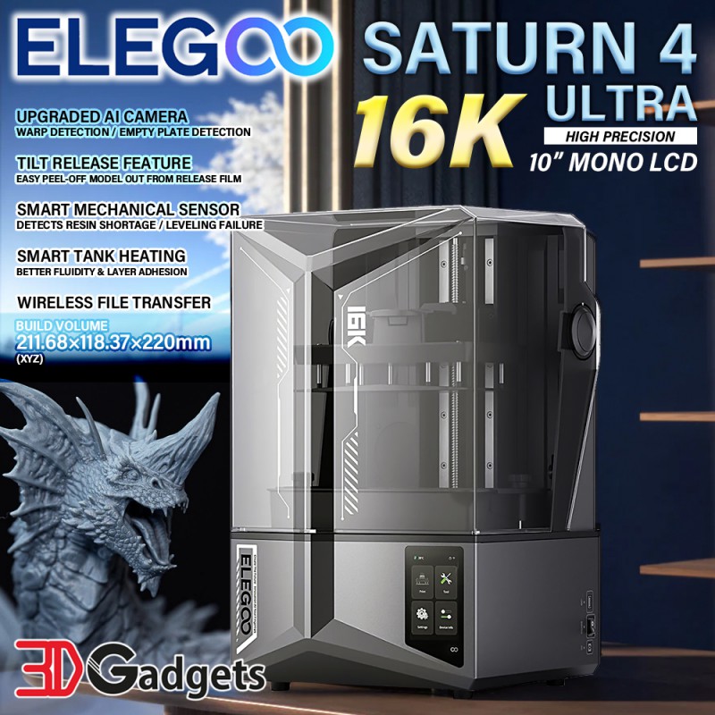 Elegoo Saturn 4 Ultra 16K High Resolution MSLA 3D Printer