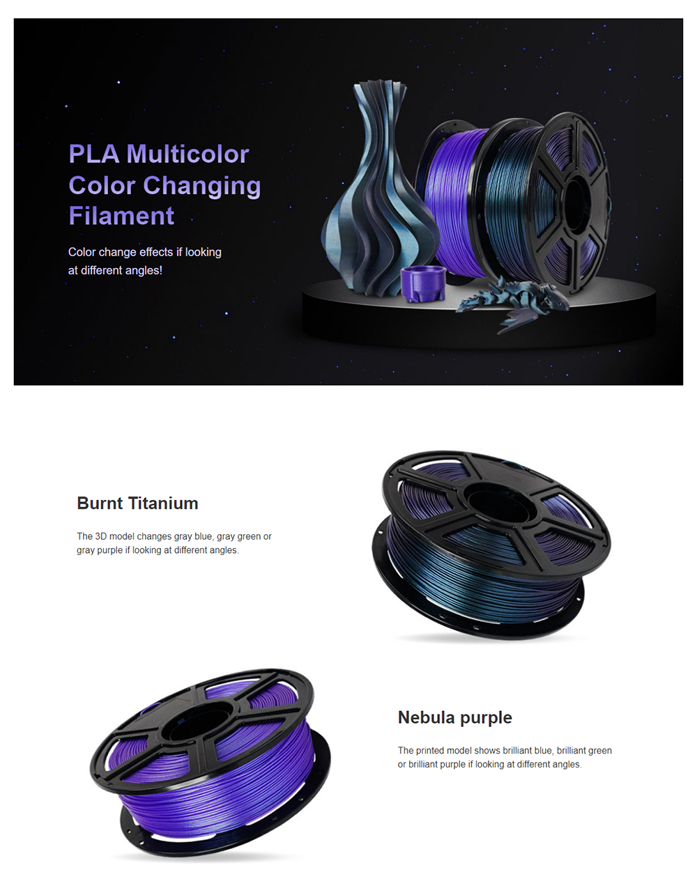FlashForge PLA Multi-Color 3D Printer Filament